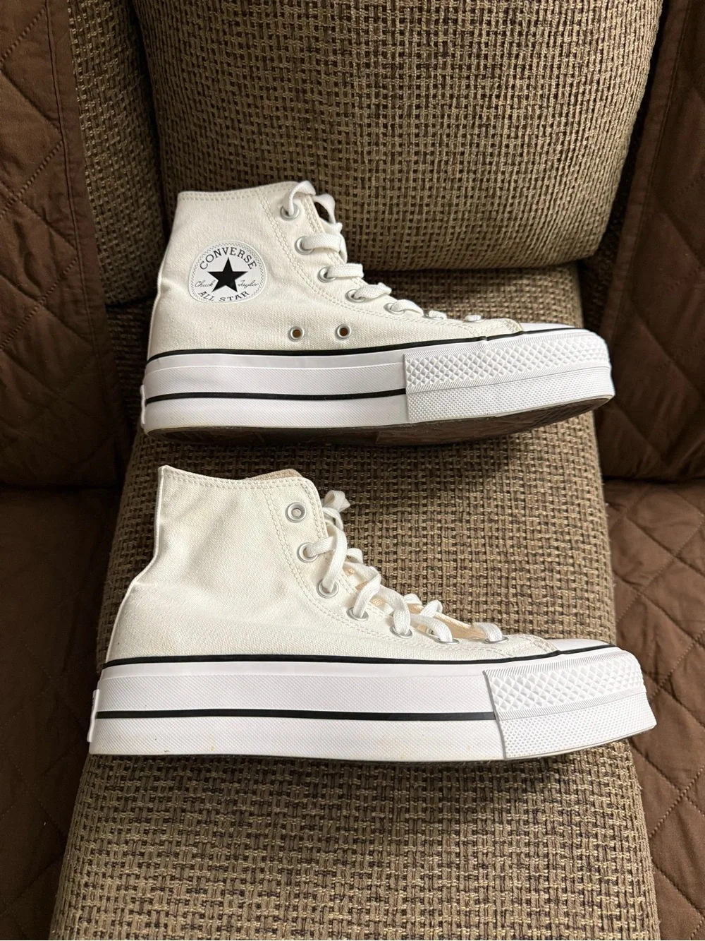 Converse Platform High Top Sneakers - Off-White Canvas